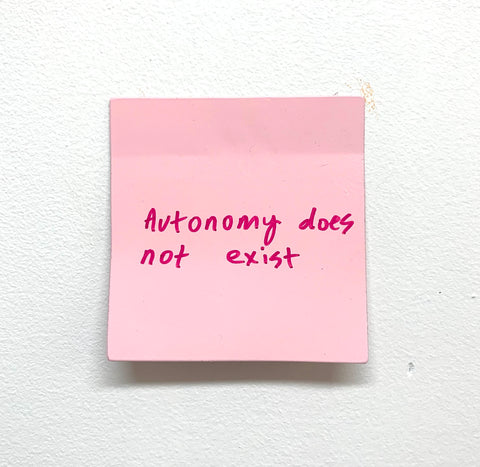 Stuart Lantry, "Autonomy does not exist"