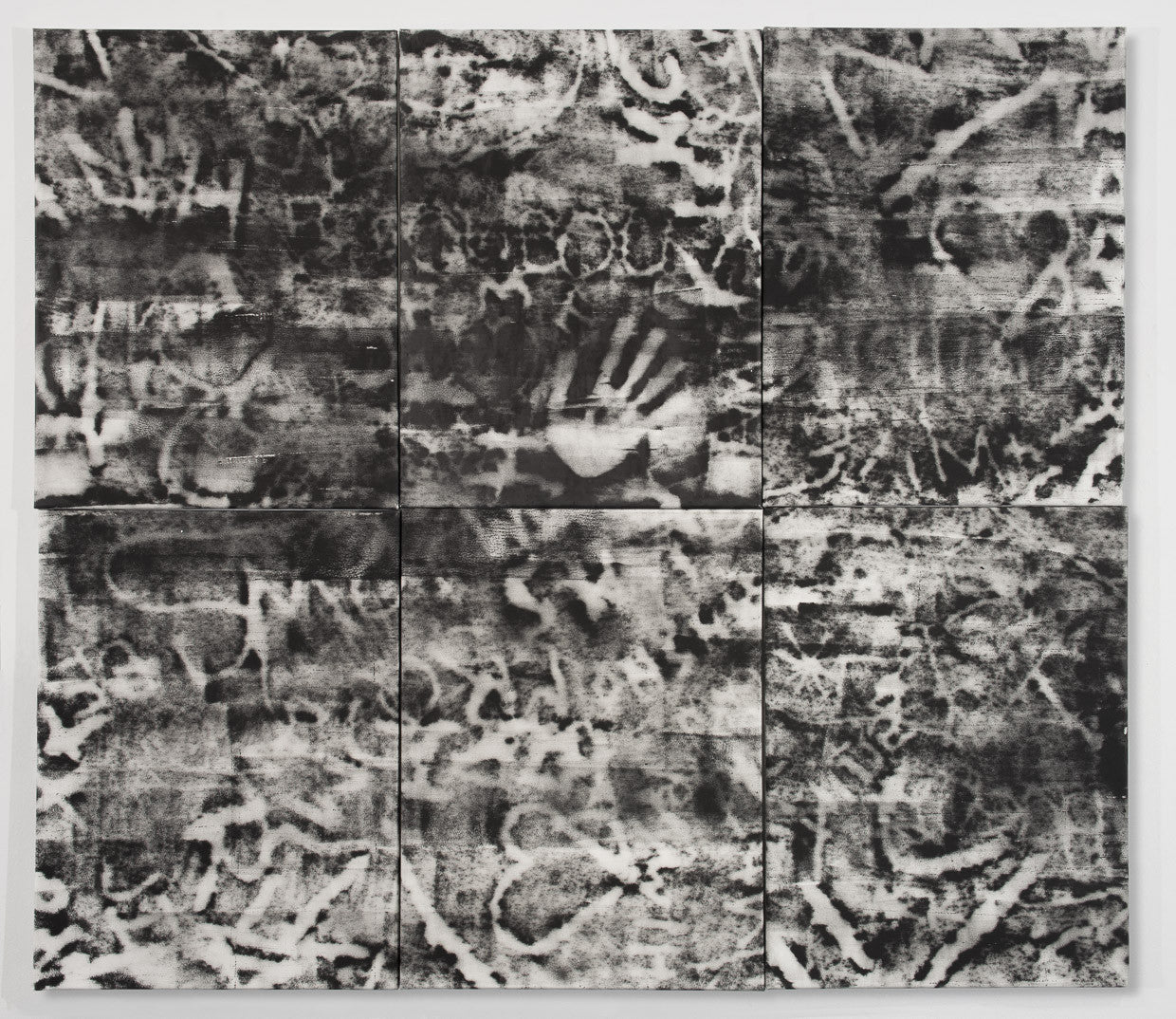 Brigitte Engler, "6 Panels With Handprint"
