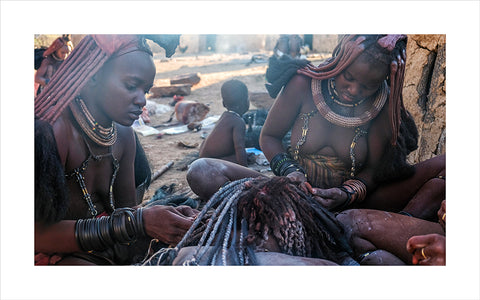 Lino Meoli, "Himba Girls Doing Each Other's Hair"