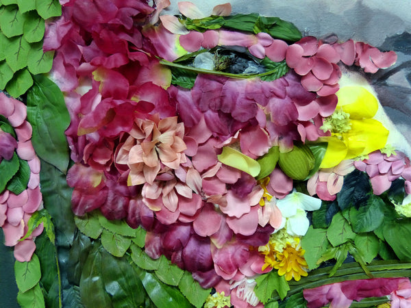 Evan Paul English, "Self-Portrait in Oil and Flower Petals"