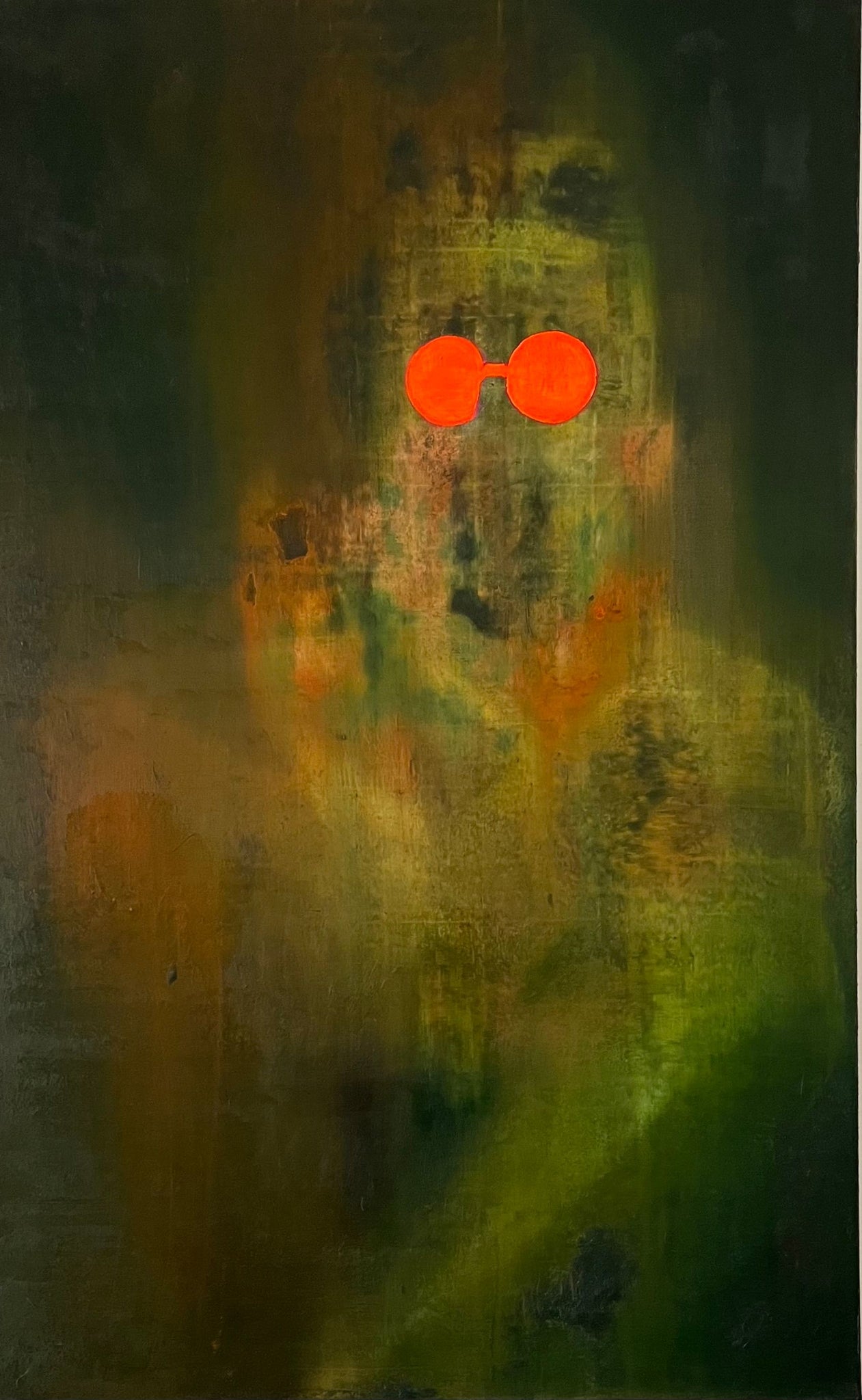 Franco Andrés, "Seated Figure With Atomic Tangerine Shades"