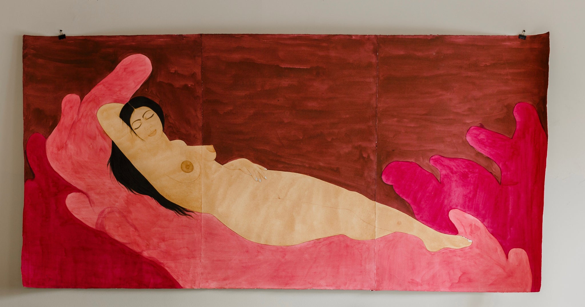 Hiba Schahbaz, "Self Portrait as Sleeping Venus (after Giorgione)"