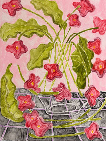 Michael Stillion, "Vase Face Pink/Black"