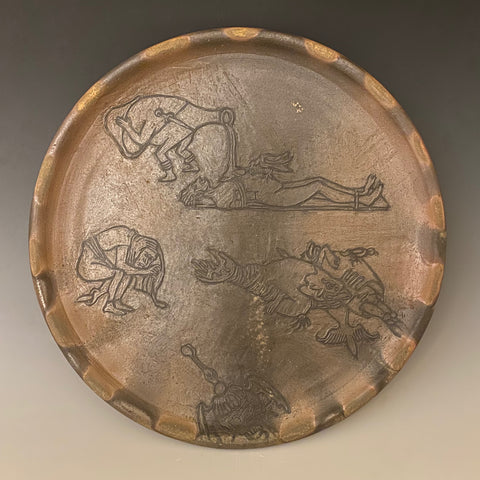 Eileen Sackman, "Plate - After Bruegel - Various Creatures"