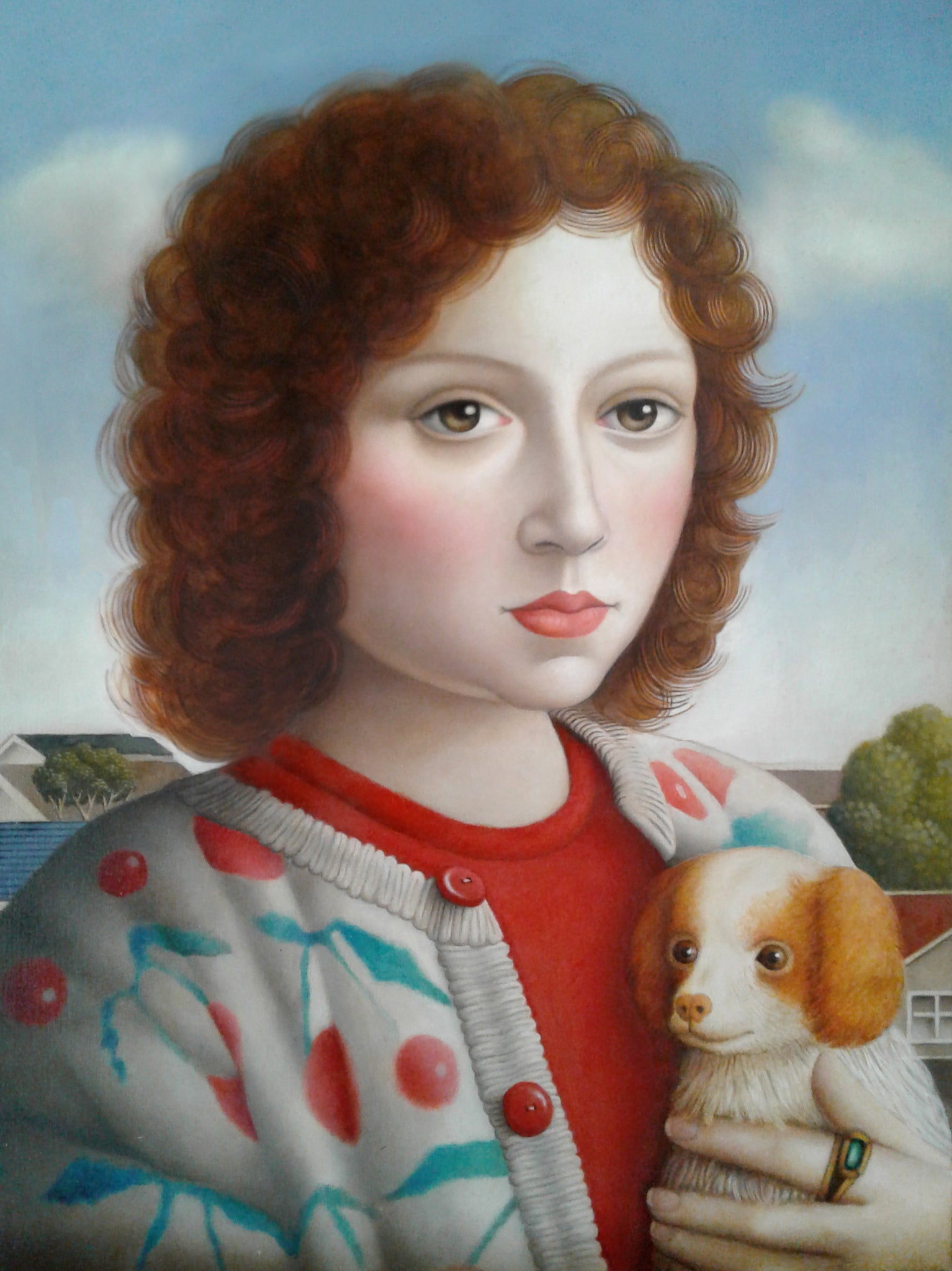 Amy Hill, "Woman with Dog" SOLD