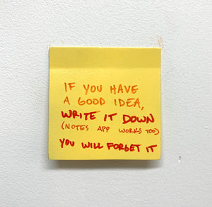 Stuart Lantry, "If you have a good idea, write it down" SOLD