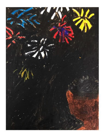 Marcus Leslie Singleton, "Boy Watching Fireworks"
