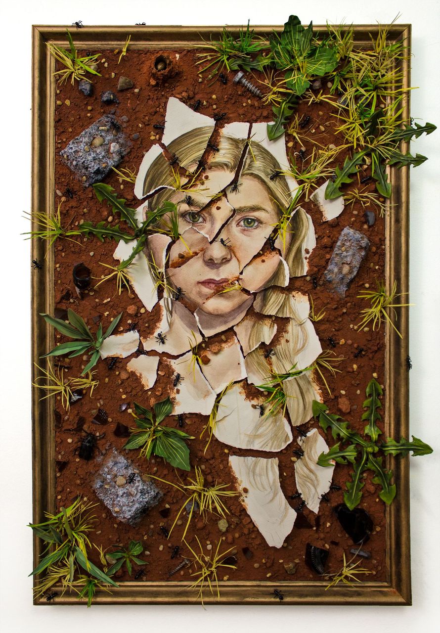 Laura Murray, "Self Portrait in Red Dirt"