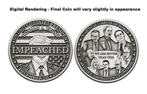 Valery Jung Estabrook, "Donald J. Trump (IMPEACHED), PEWTER EDITION"