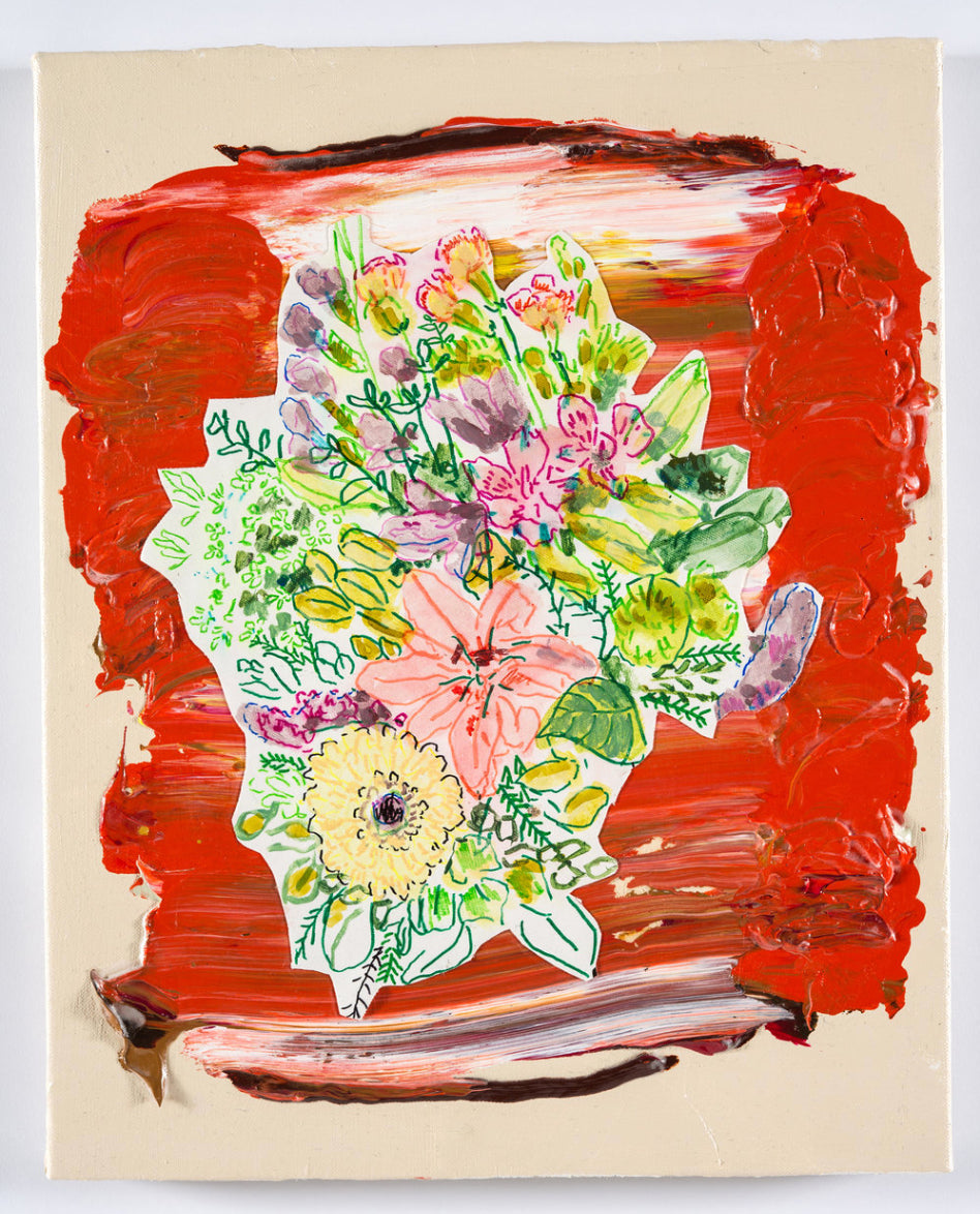 Kirstin Lamb, "Red Floral Prop"