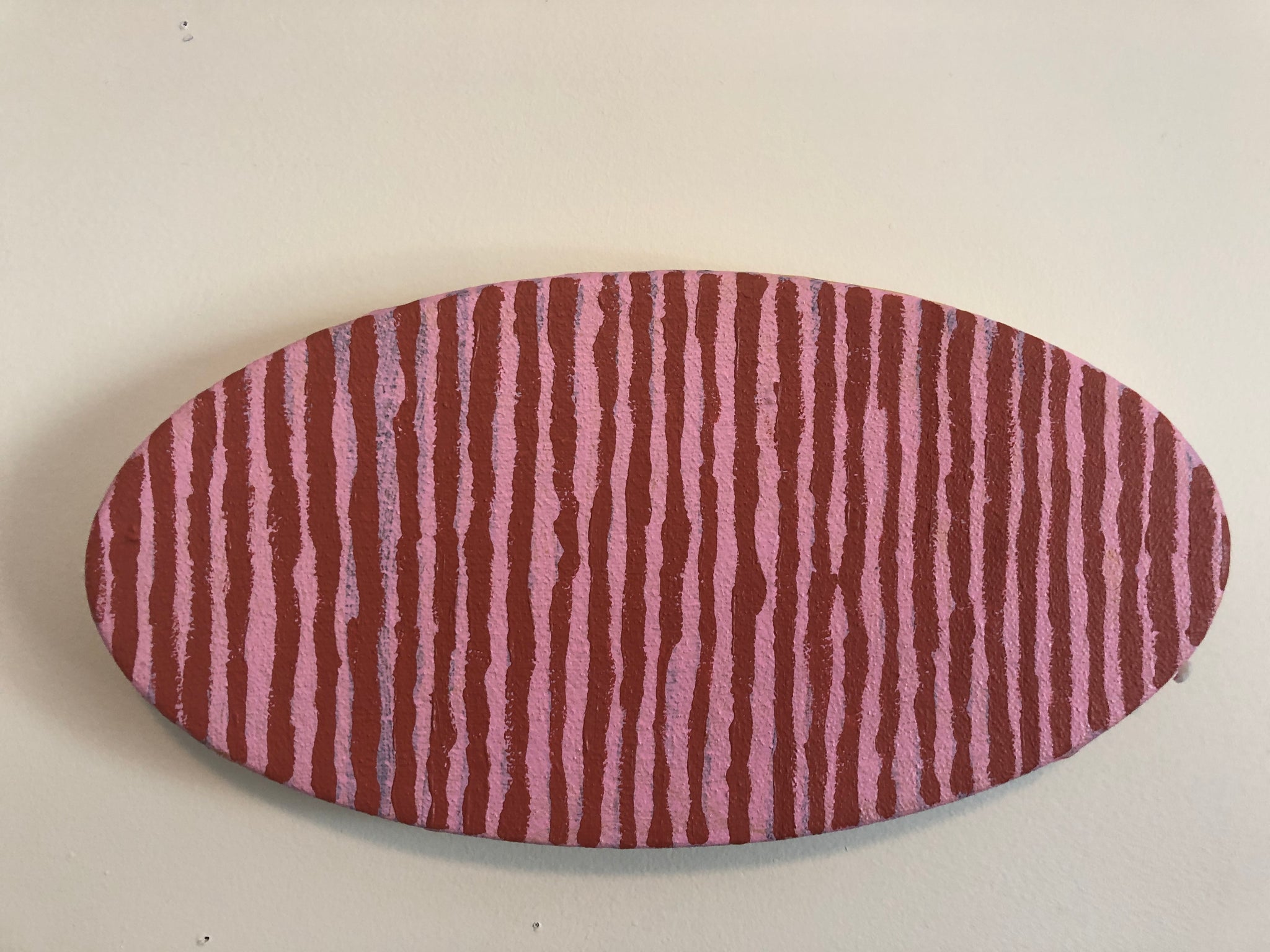 Kirstin Lamb, "Stripey Oval Prop Pink"