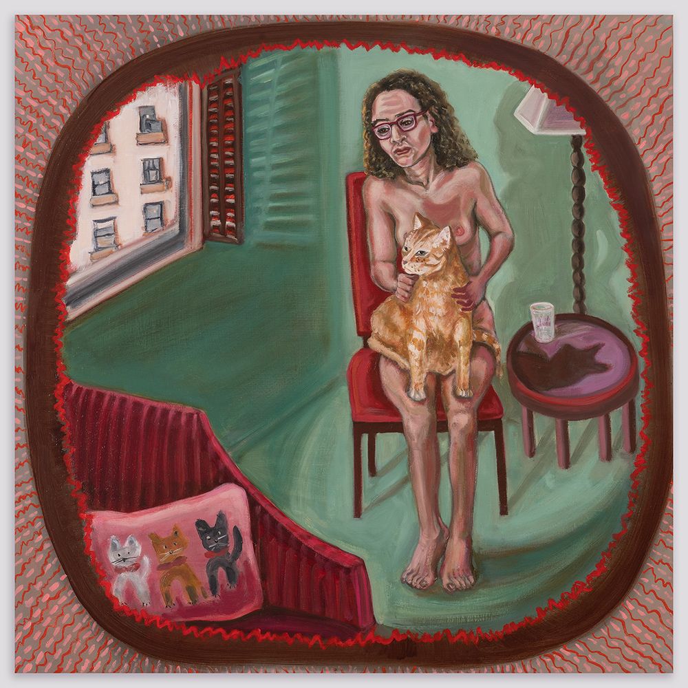 Patty Horing, "Woman Wearing Her Cat"